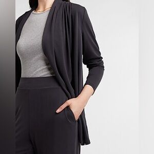 Express Black Silky Suede Jersey Coverup